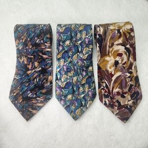 Principe-Vintage 80's Stylish Abstract Patterned 100% Silk Handmade Tie Set